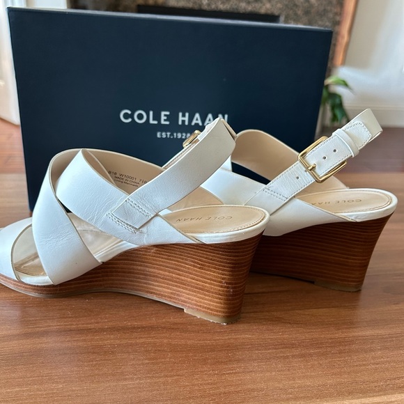 Cole Haan White Penelope Wedge - Picture 2 of 3